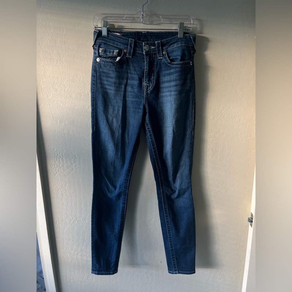 True‎ Religion Dark Blue Skinny Jeans